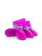 Waterproof Silicone Dog Shoes with Non-Slip Sole 4pcs Purple XL M7.5xW6cm 9-15kg