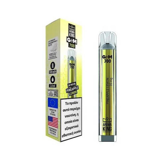 Aroma King Disposables E-Cigarette 700 Puffs Pineapple 2ml 20mg Yellow
