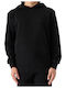 Kids Sweatshirt with Hood and Pockets Black