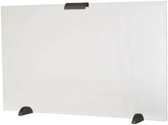 Zogometal Glass Fireplace Screen 90x50cm Black