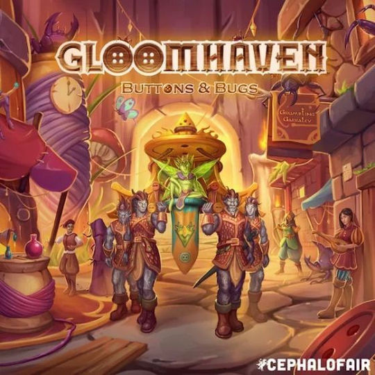 Board Game Gloomhaven Buttons & Bugs for 1 Player 14+ Years Old (EN) Cephalofair