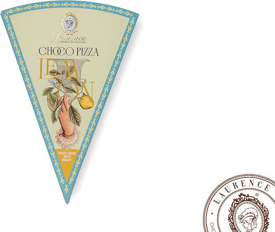 Choco Pizza Λευκή Σοκολάτα Άρωμα Λεμόνι Μπισκότο 100g Laurence