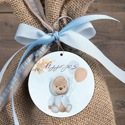 Wooden Bear Figure Boy Christening Favor