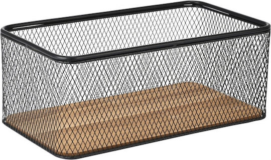 Estia Aufbewahrungskorb Bamboo Schwarz 30.5x16.5x12.5cm 1Stück