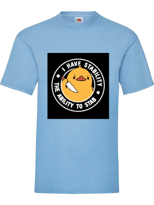 Light Blue T-shirt Blouse I Have Stability Stab...