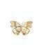 Fluture Metalic de Perete Auriu 35.5x3x23cm