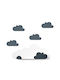 Cloud Wall Shelf & Grey Cloud Stickers Tresxics
