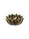 Metall-Lotus-Schale Antik Gold 36x36x16cm