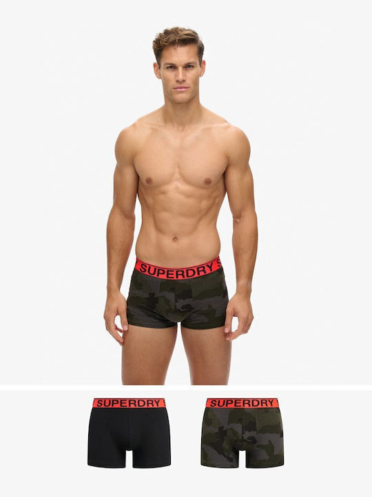 Superdry Trunk Ανδρικά Μποξεράκια 2pack Black Camo M3110461a Cs4