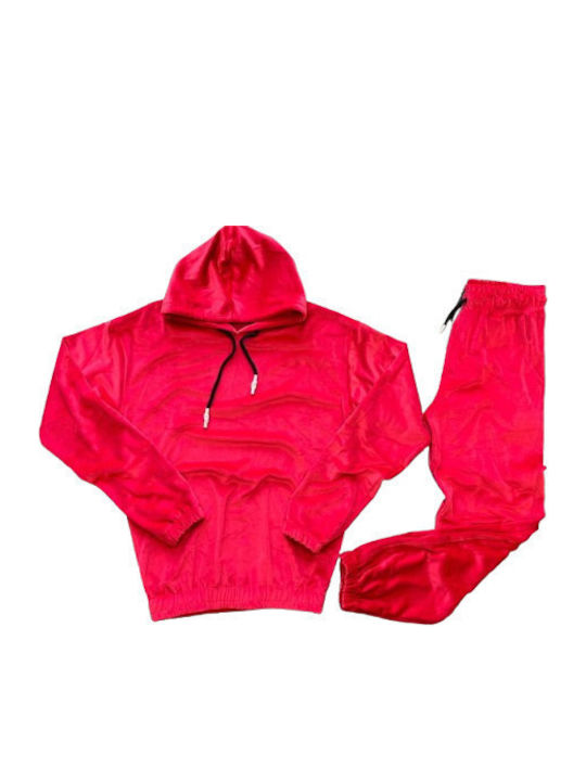 Jogginganzug Samt Red