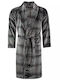 Rafael Winter Herren-Robe Vlies Gray