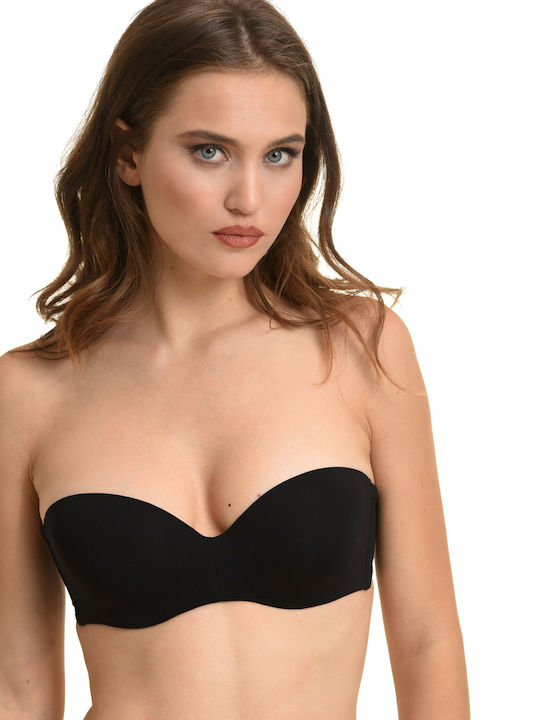 Miss Rosy Trägerloser BH mit Polsterung Low Cro...