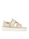 Women's Flat Sandals in Beige Color