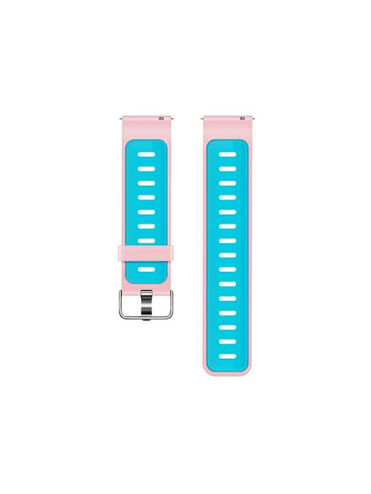 Beline Strap Watch 20mm Double Color Silicone Pink Blue Box