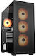 Cougar MX220 RGB Gaming Midi Tower Computer Case with Window Panel Black