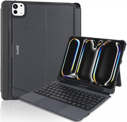 Buddi Thorn Flip Cover με Πληκτρολόγιο στα International English Μαύρη (iPad Pro 2024 11")