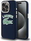 Lacoste Silicone Cracked Logo Magsafe Back Cover Πλαστικό / Σιλικόνης Navy Μπλε (iPhone 15 Pro Max)