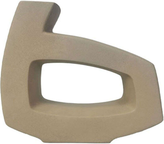 Keramik Minimal Beige Sand Vase 25,5x8x22,5cm 8/Stück pro Karton