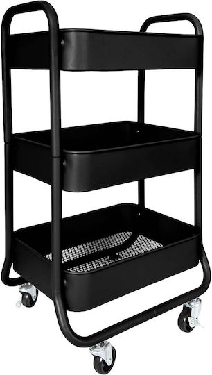 Metallisches Lebensmittelregal Mit 3 Ebenen Schwarz 2000000051178 Metallisches Lebensmittelregal Mit 3 Ebenen Schwarz 2000000051178