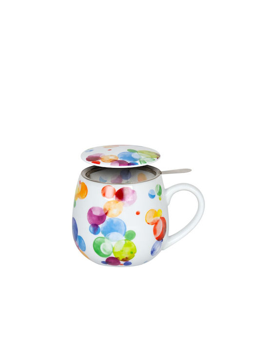 Konitz Mug from Porcelain with Lid Multicolored...