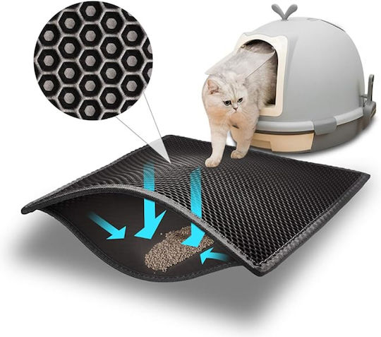 Mr Zoo Perforated Cat Litter Mat Black Medium 60x45cm
