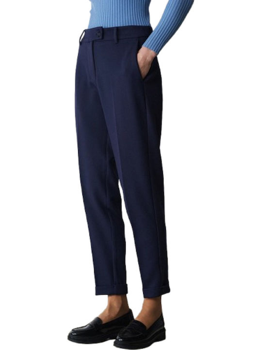 Bsb Women's Fabric Trousers Regular Fit 153-112005-622 Blue Navy Dark Blue 153-112005-622