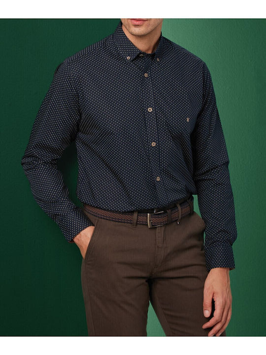 Langärmlig Hemd Navy, Indigo