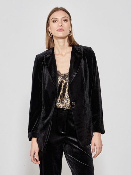 Passager Women's Velvet Blazer Black