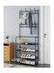 Tradesor Flurmöbel & Aufbewahrung mit Kleiderständer & Schuhregal 170x60x26cm