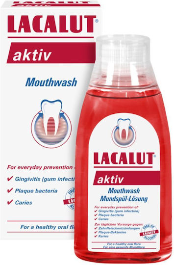 Lacalut Activ Στοματικό Διάλυμα για την Ουλίτιδα, κατά της Περιοδοντίτιδας & της Πλάκας 300ml