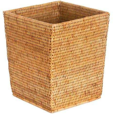 Kαλάθι Aπορριμμάτων Rattan Kαφέ Andrea House 25x30 Cm
