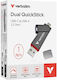 Verbatim Dual 1.0TB USB 2.0 Stick με σύνδεση USB-A & USB-C Γκρι