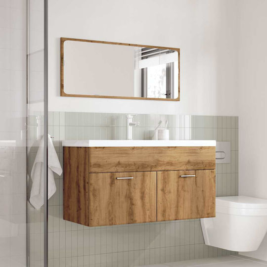vidaXL Blat cu Lavoar L91xW18.5xH39.5cm Maro