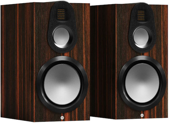 Monitor Audio Gold 100 6G Pair of Hi-Fi Speakers Bookself 500W 3 No of Drivers Macassar