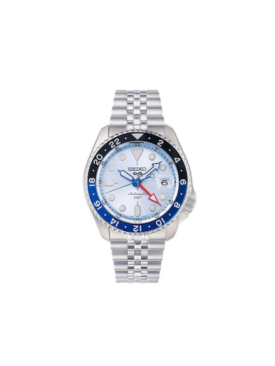 Seiko Herrenuhr 42.5mm Automatisch mit Silber M...