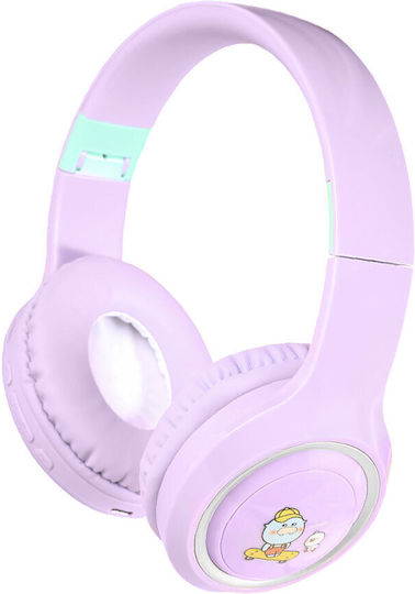 Gjby CA-044 Безжични Bluetooth On Ear Слушалки с 10 часа Работа Розови