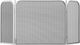 Metallic Fireplace Screen with Panels 54x23x50cm Nickel Matt