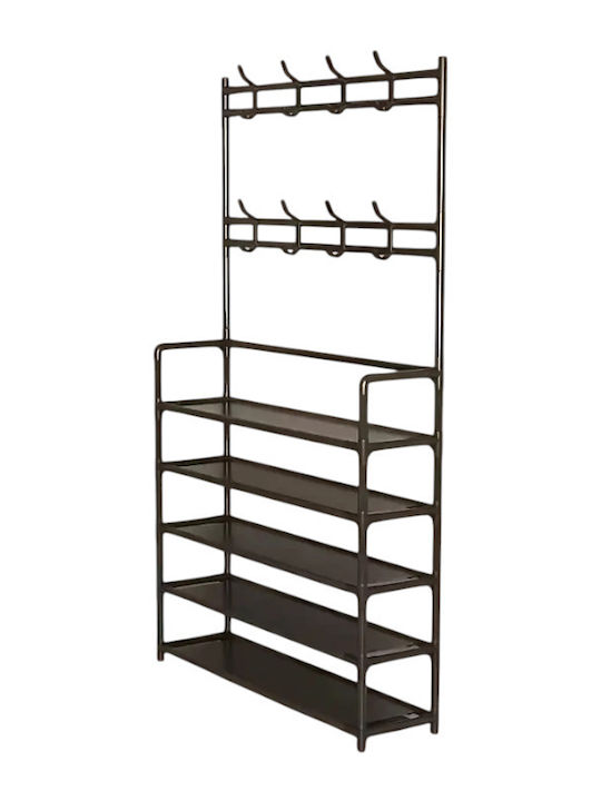 Κρεμάστρα Δαπέδου από Μέταλλο Μαύρη 80x170cm