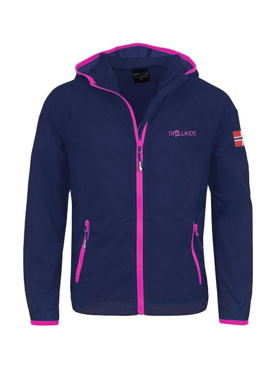 Kinder Freizeitjacke mit Kapuze Marineblau
