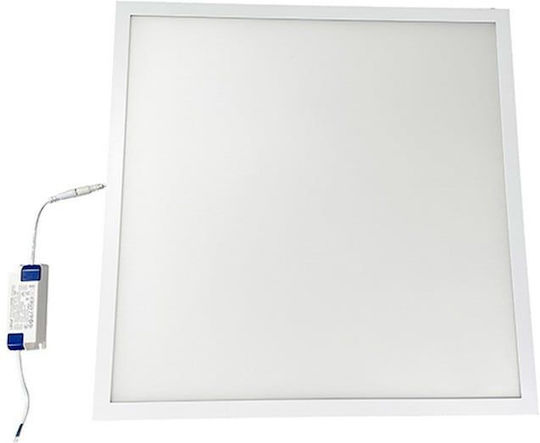 Metanor Square LED Panel 36W with Natural White Light 4500K 59.5x59.5cm