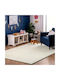 To megalo pazari Anti-slip Rug Rectangular Furry Ecru
