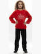 Galaxy Детска пижама Зимна Кадифена red Christmas"
