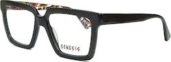 Genesis Weiblich Kunststoff Brillenrahmen Schwarz GV231584C2