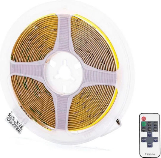 Aigostar Ταινία LED Ψυχρό Λευκό Φως 5m με Τηλεχειριστήριο