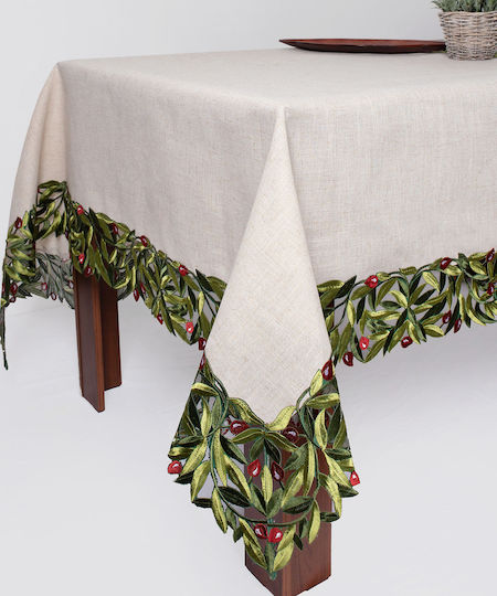 Silk Fashion Τραπεζομάντηλο Κοφτό 2353 Κόκκινη Ελιά 140x180εκ.
