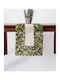 Silk Fashion Runner Cut 2353 Red Olive Tree 40x100cm