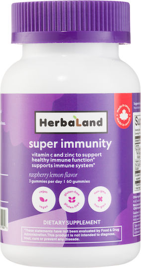 HerbaLand Super Immunity Supplement for Immune System Support 60 Gummies