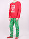 Happy Family Men's Winter Pajamas Set Red