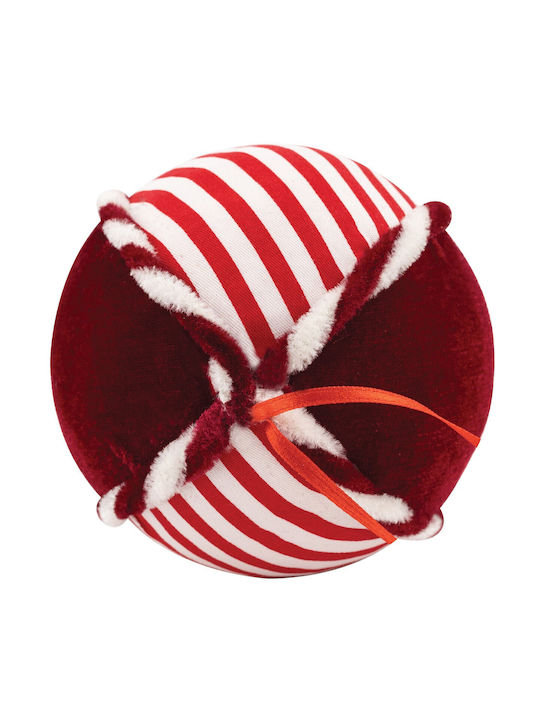 Red Fabric Christmas Ball 10cm