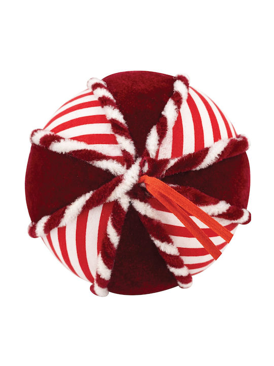 Red Fabric Christmas Ball 10cm